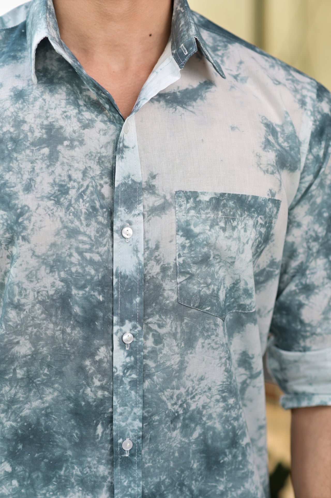 NOZ2TOZ Men Spread Collar Opaque Printed Casual Shirt - Grey - Distacart