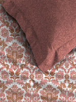 Thumbnail for MYTRIDENT Comfort Living Maroon Pure Cotton 120 TC Queen Bedsheet with 2 Pillow Covers - Distacart