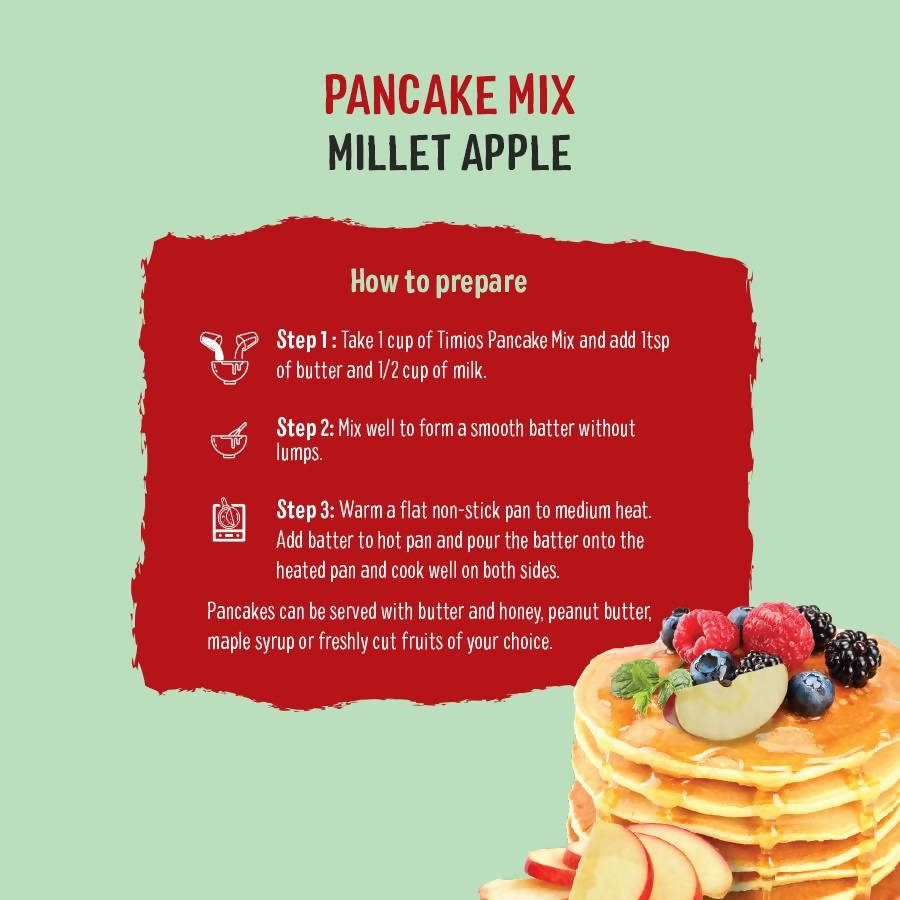 Timios Apple Millet Pancake with Cocoa How To Prepare