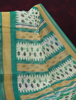 Thumbnail for Combo of Off White and Rama Green Patan Patola Semi Chanderi Saree By Gayathri Reddy Designer Studio - Distacart