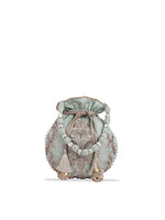 Thumbnail for Masq Women Green & Silver-Toned Embellished Potli Clutch - Distacart