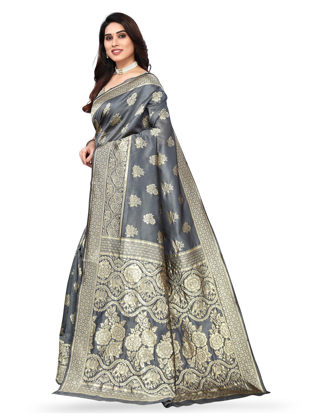 Kalini Ethnic Motifs Woven Design Zari Kanjeevaram Saree - Distacart