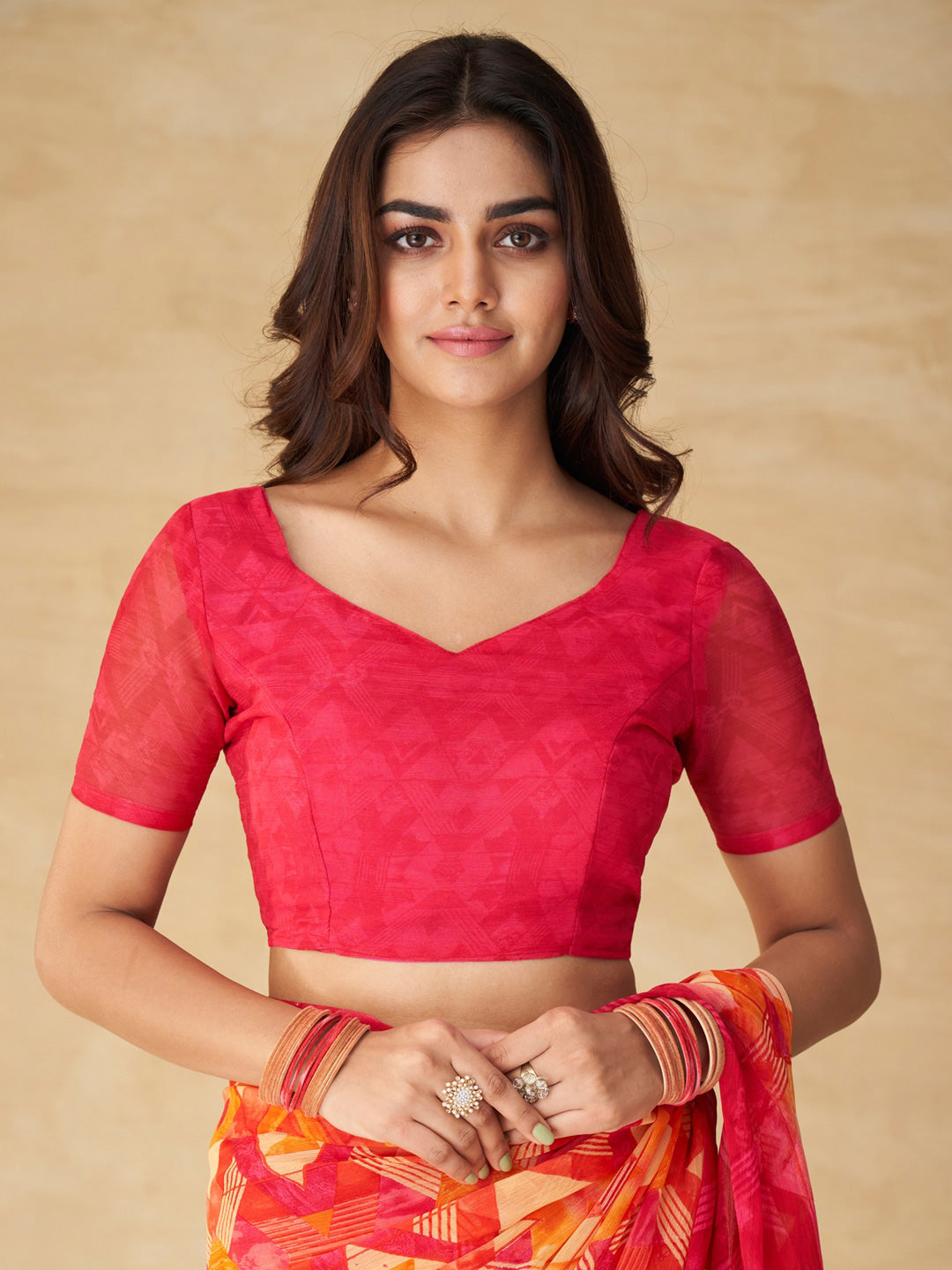 Kalini Geometric Printed Saree - Distacart