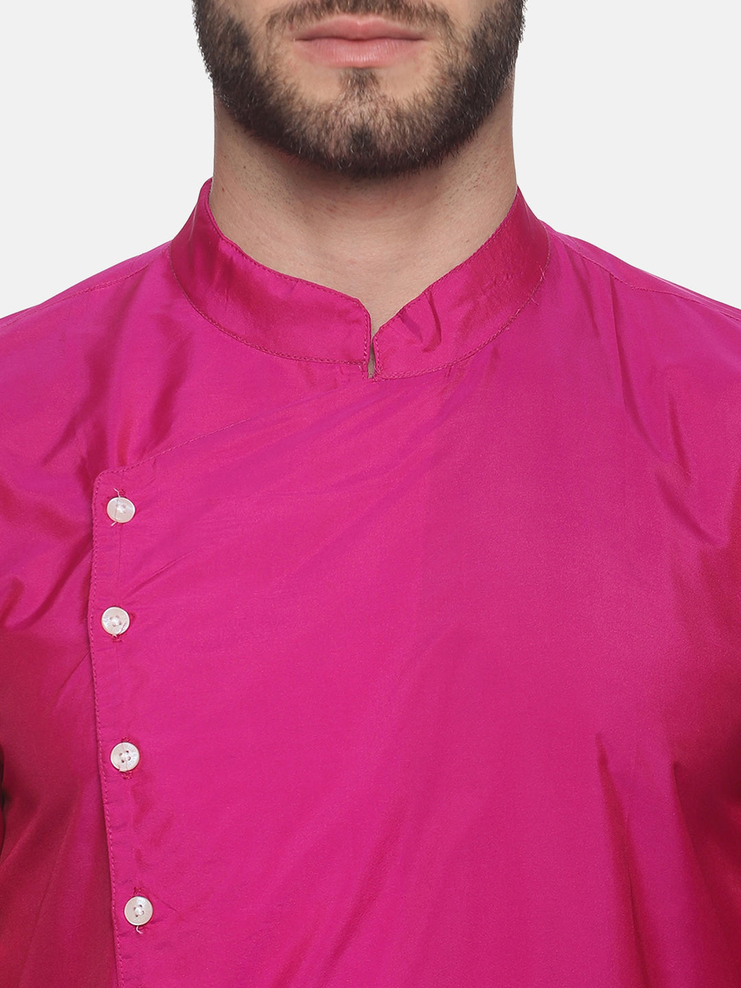 Sethukrishna Men Rose Angrakha Kurta with Dhoti Pants - Distacart