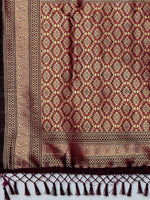 Thumbnail for Mitera Woven Design Zari Silk Blend Banarasi Saree - Distacart
