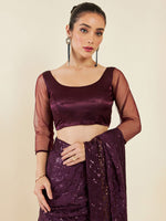 Thumbnail for Soch Sequinned Embellished Saree - Distacart