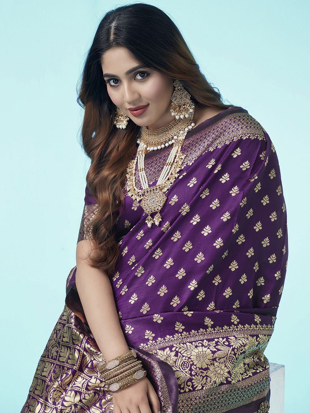 Kalini Ethnic Woven Design Zari Art Silk Banarasi Saree - Distacart