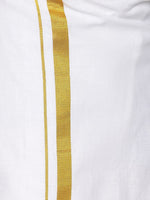 Thumbnail for Sethukrishna Boys Grey & White Shirt with Dhoti - Distacart