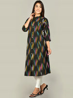 Thumbnail for Kalini Women Black Cotton A-Line Kurta - Distacart