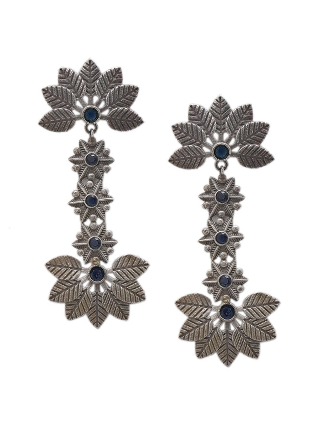 Shoshaa Silver-Toned Contemporary Drop Earrings - Distacart