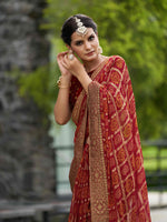 Thumbnail for Mitera Ethnic Motifs Printed Pure Georgette Saree - Distacart