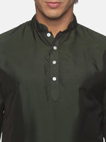 Thumbnail for Sethukrishna Mens Green Kurta with Pyjamas - Distacart