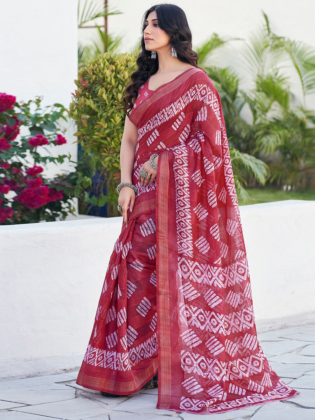 Kalini Batik Printed Sarees - Distacart