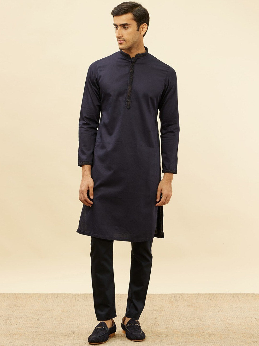 Manyavar Brocade Regular Kurta and Pyjamas With Nehru Jacket - Distacart