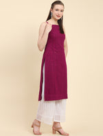 Thumbnail for Kalini Ethnic Motifs Embroidered Chikankari Georgette Kurta - Distacart