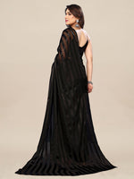 Thumbnail for Kalini Striped Satin Belted Saree - Distacart