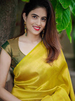 Thumbnail for Kalini Woven Design Silk Cotton Zari Banarasi Saree - Distacart
