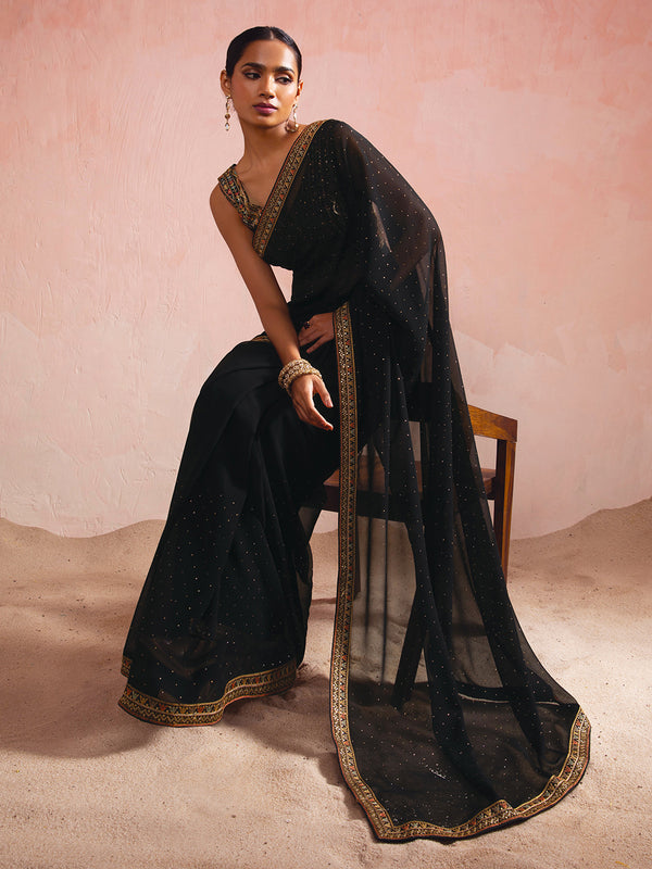 Soch Embellished Beads and Stones Saree - Distacart