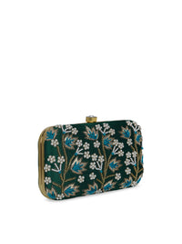 Thumbnail for Anekaant Green & White Embellished Clutch - Distacart