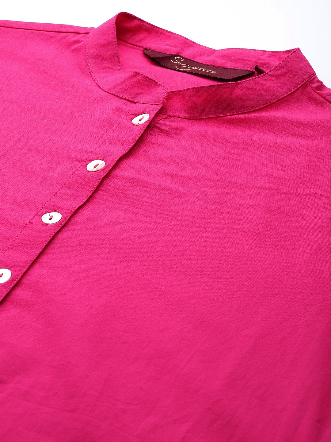 Sangria Women Pure Cotton Kurta with Palazzos - Distacart