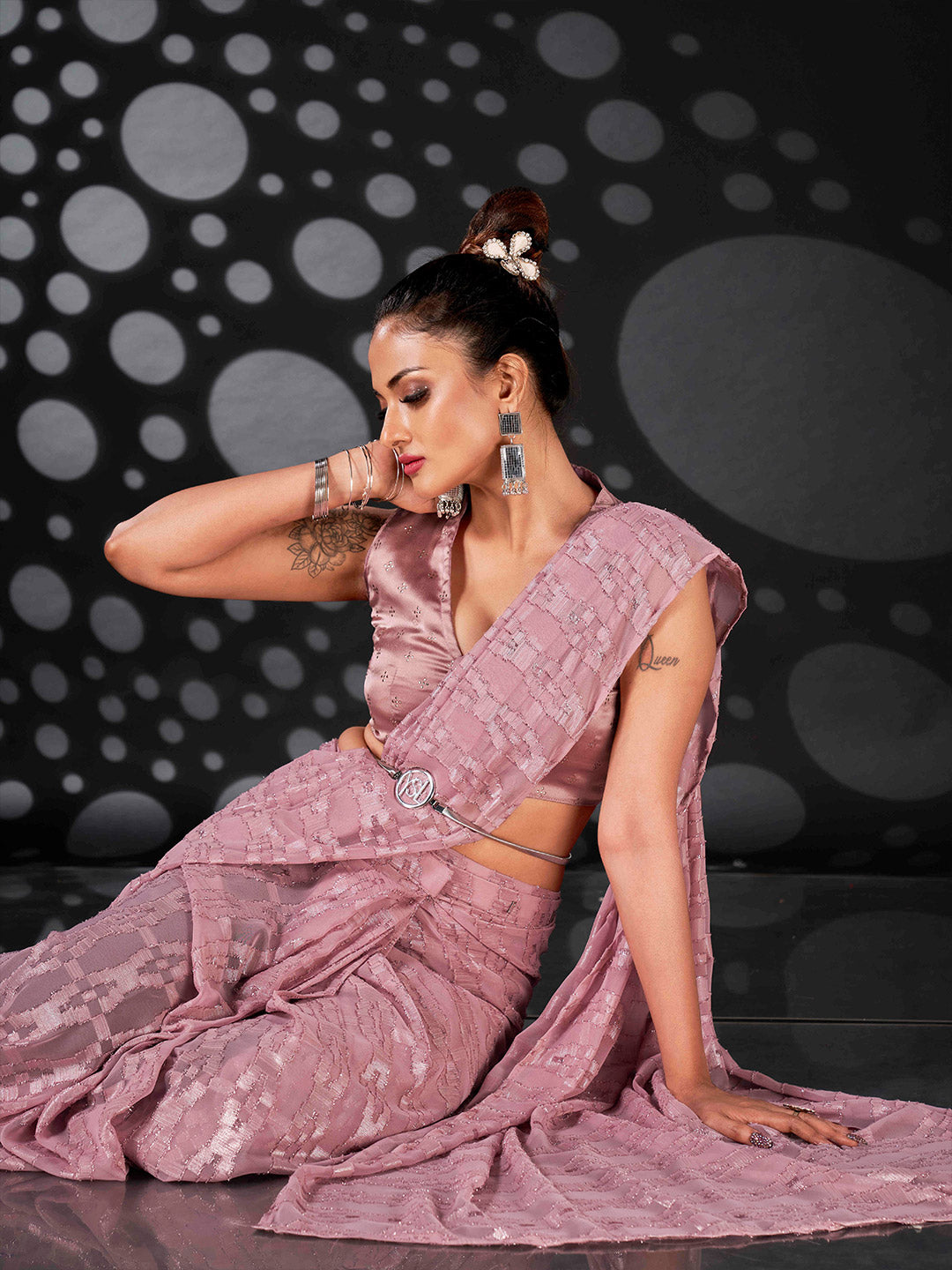 Tikhi Imli Embellished Saree - Distacart