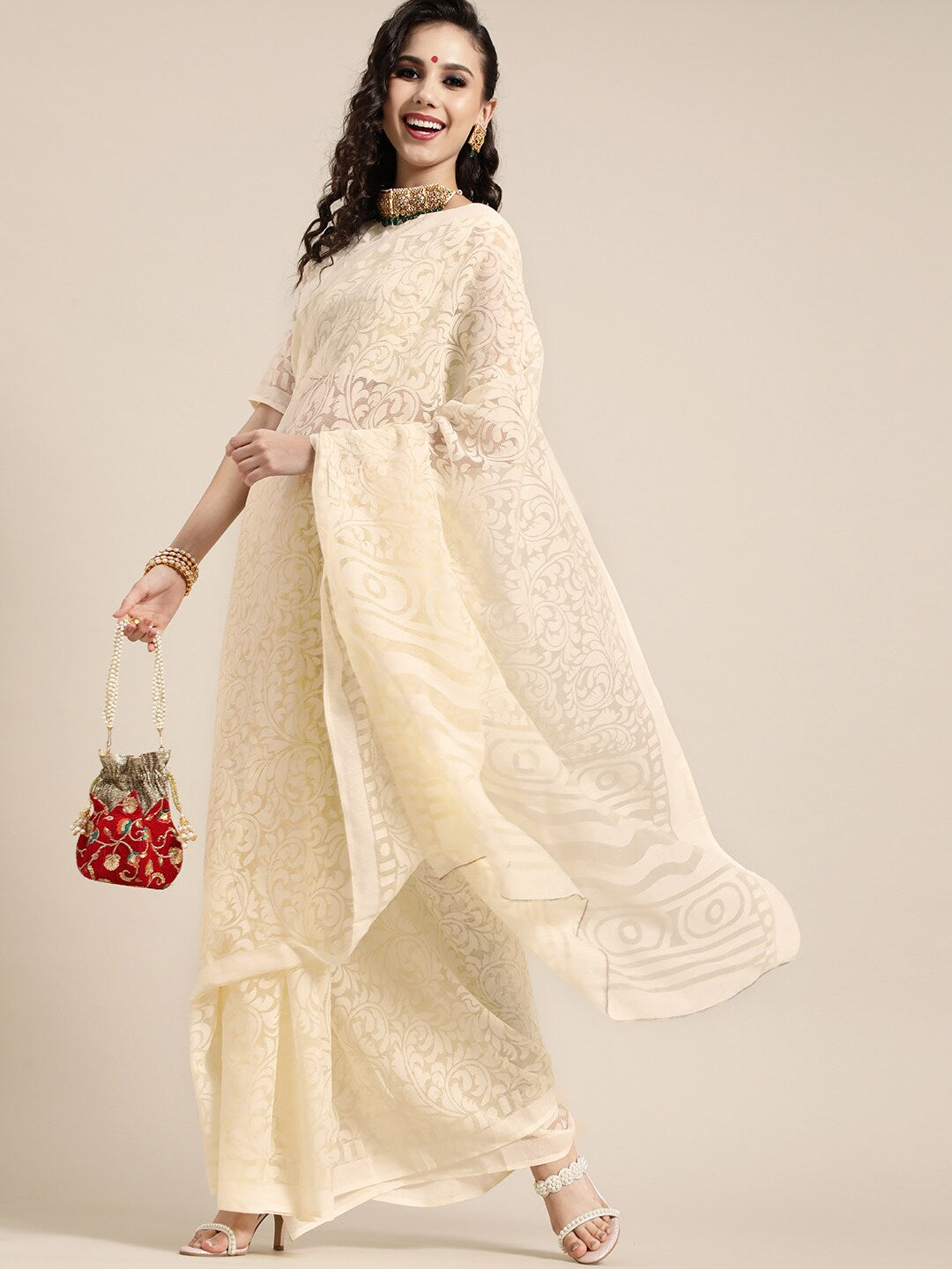 Saree Mall Ethnic Motifs with Sleek border Saree For Women - Distacart