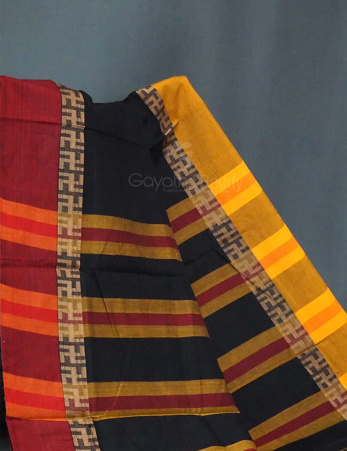 Kalanetha Black Colour Pure Narayanpet Cotton Saree By Gayathri Reddy Designer Studio - Distacart