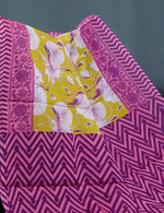 Thumbnail for Block Print Lime Green Coloured Mulmul Cotton Saree By Gayathri Reddy Designer Studio - Distacart