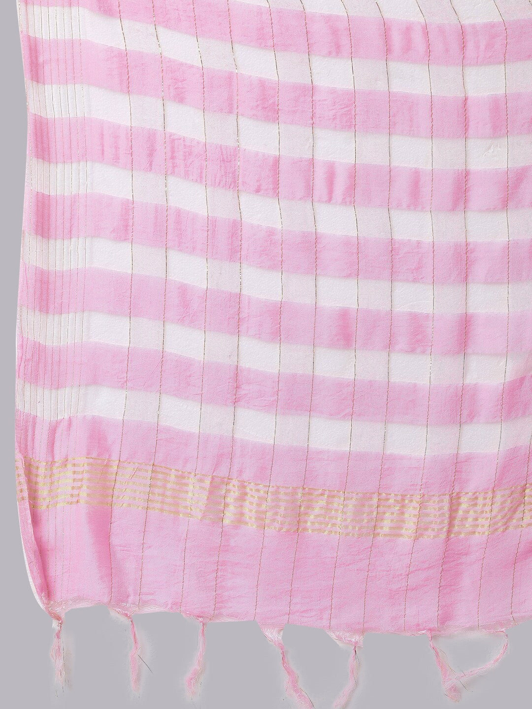 HERE&NOW Women Pink Floral Printed Kurta with Trousers & With Dupatta - Distacart