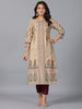 Juniper Women Beige Shantoon Printed Straight Kurta - Distacart