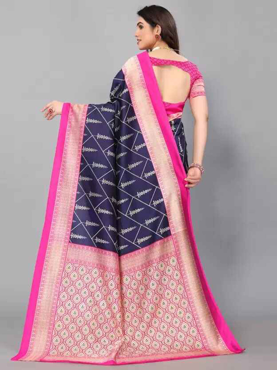 Kalini Floral Printed Art Silk Saree - Distacart