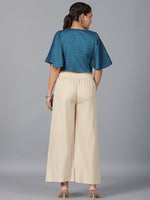 Thumbnail for Juniper Women Blue Rayon Embroidered Clothing Set - Distacart