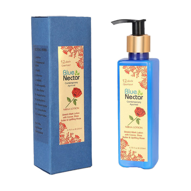 Blue Nectar Niraa Stretch Mark Lotion with Cocoa Butter Shea Butter &amp; Uplifting Rose