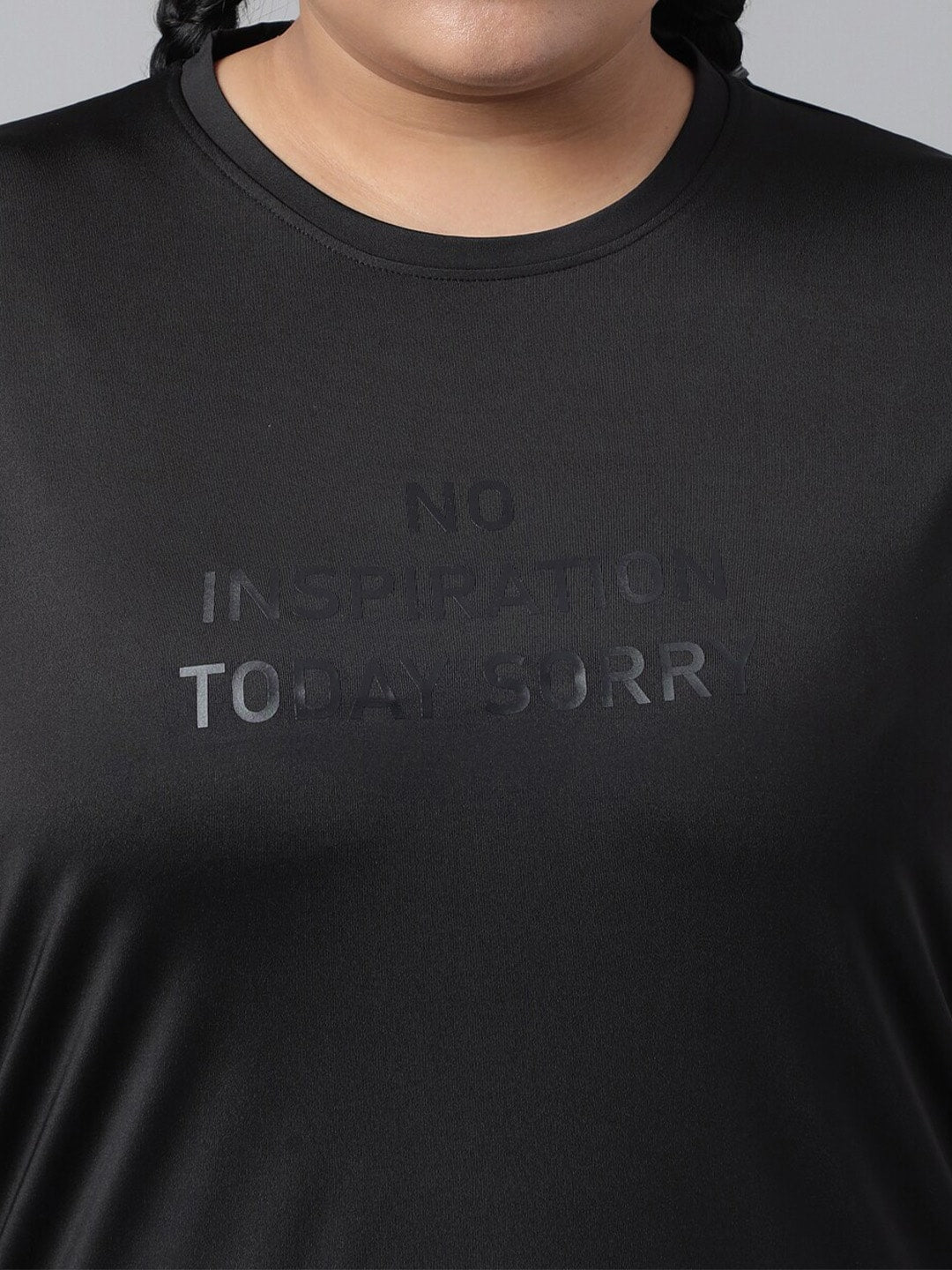 MKH Plus Size Typography Printed Dri-FIT Relaxed Fit Drop-Shoulder Sleeves Gym T-shirt - Distacart