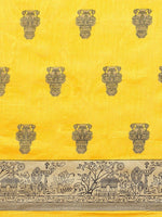Thumbnail for Saree Mall Yellow & Beige Printed Saree - Distacart
