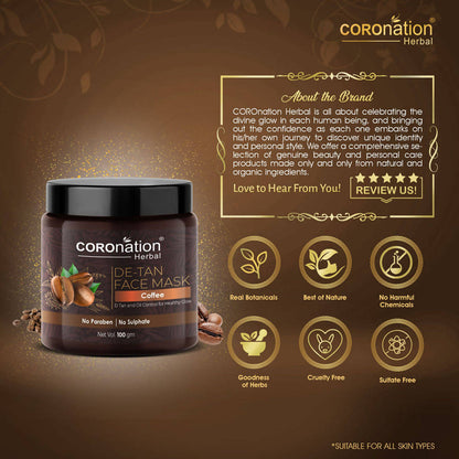 Coronation Herbal Coffee De-Tan Face Mask - Distacart