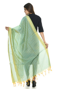 Thumbnail for Mominos Fashion Moeza Handloom Cotton Sky Blue Dupatta - Distacart