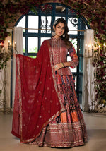 Thumbnail for Women's Wedding Traditional Multi Dull Satin Lehenga Choli - Kaushlya - Distacart