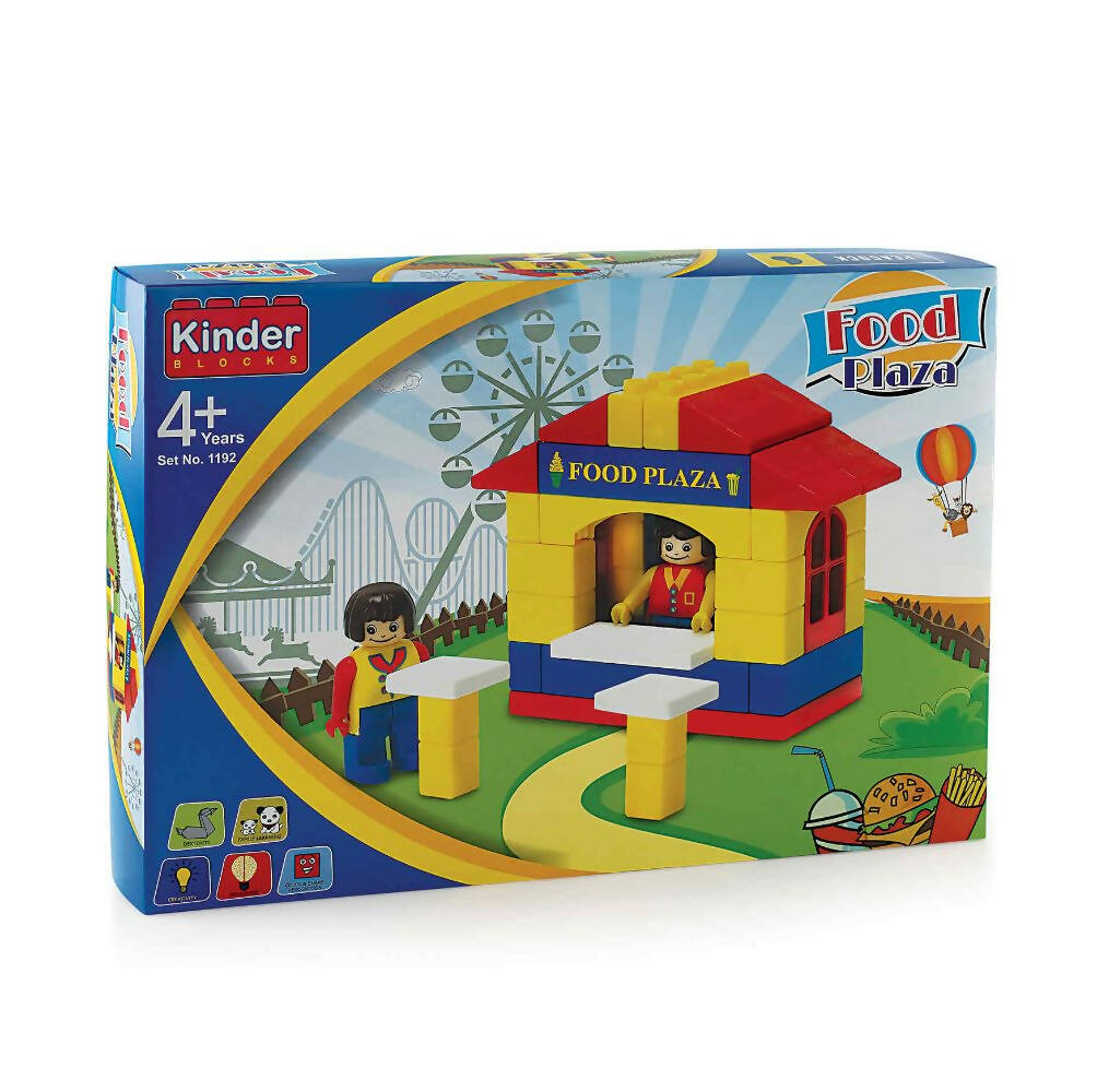 Peacock Learning & Educational Building Interlocking Blocks Set For Kids - Food Plaza - Distacart