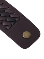 Thumbnail for NVR Men's Brown Leather Bracelet - Distacart