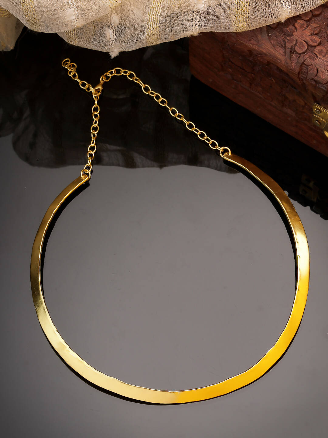 NVR Women Gold Plated Choker Necklace - Distacart