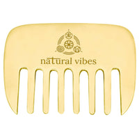 Thumbnail for Natural Vibes Kansa Hair Comb for Hair Fall, Growth, Circulation & Stress Relief - Distacart