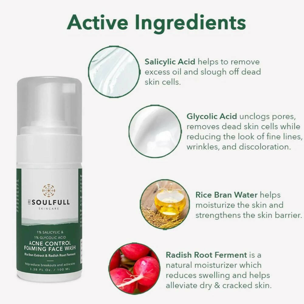 Be Soulfull Acne Control Foaming Face Wash - Distacart