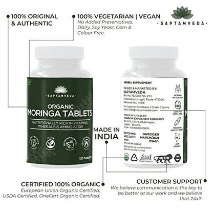 Saptamveda Organic Moringa Tablets