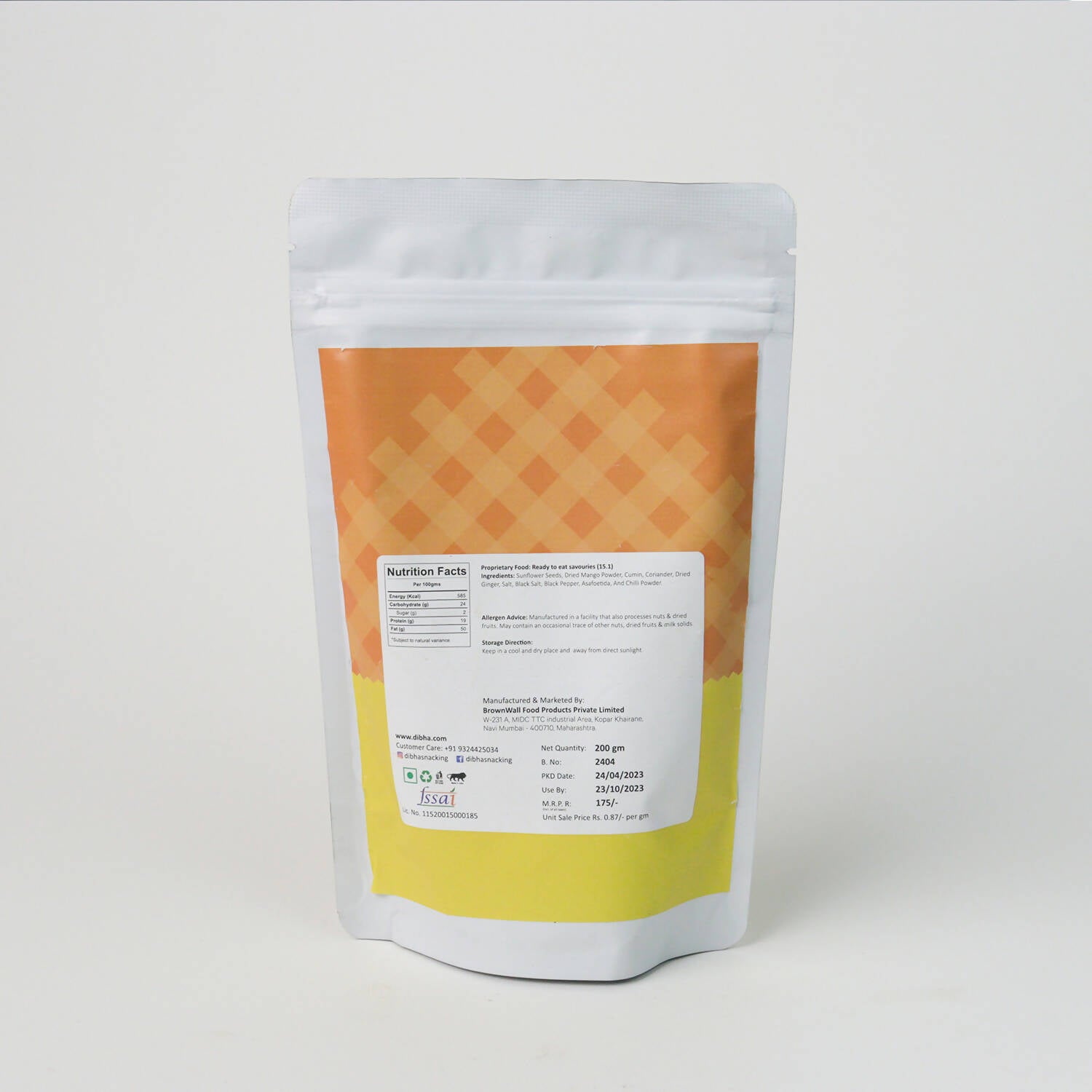 Dibha - Honest Snacking Masala Sunflower Seeds - Distacart