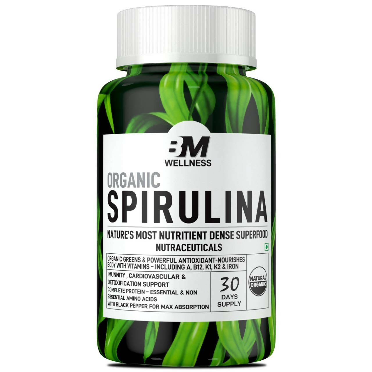 BM Wellness Organic Spirulina Tablets - Distacart