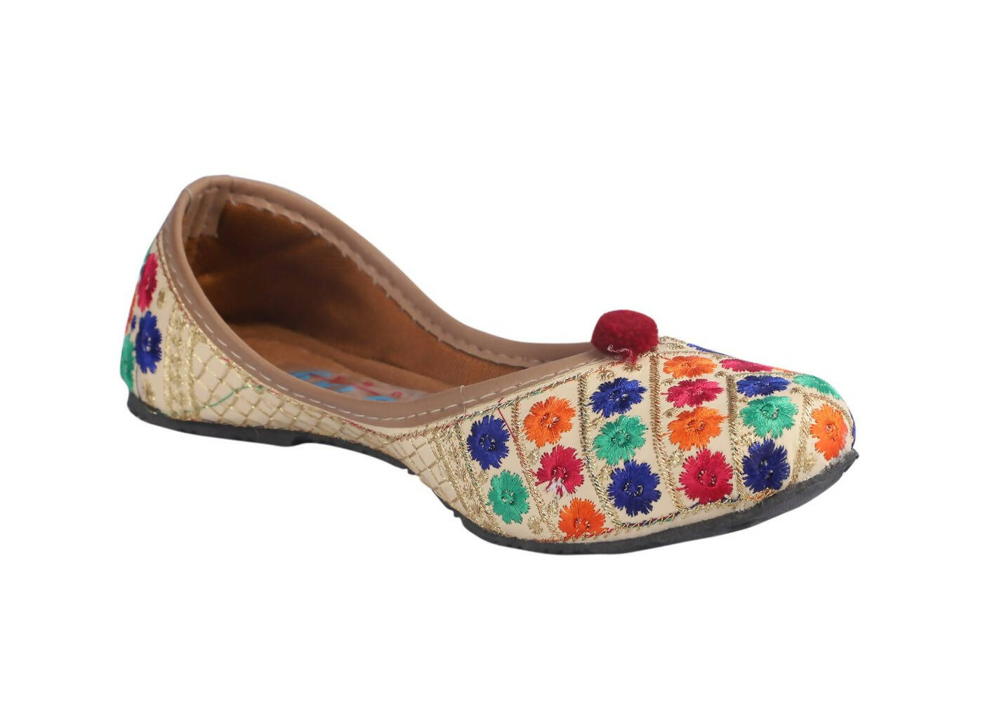 Tiny Bugs Girls Ethnic Floral Embroidered Juttis - Multi - Distacart