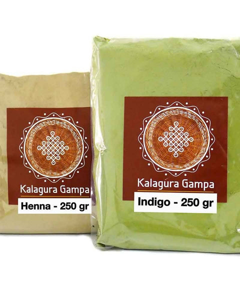 Kalagura Gampa Henna Leaves Powder And Indigo Leaves Powder Combo
