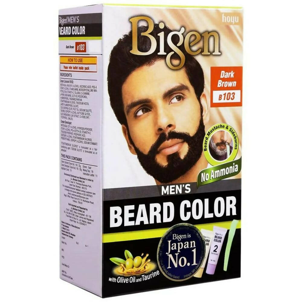 Bigen Men Beard Colour Dark Brown B 103 - Distacart