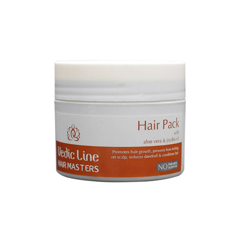 Vedic Line Hair Masters Hair Pack with Aloe Vera &amp; Jojoba Oil - Distacart